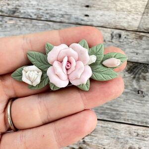 Vintage Jewelry Rose Brooch Rose Pin Rose Jewelry Floral Brooch